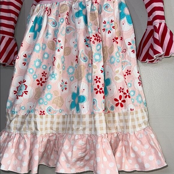 Casual Red and Pink Dress Size 6 - Picture 2 of 9